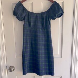 Plaid mini Dress preppy cute academia size XS